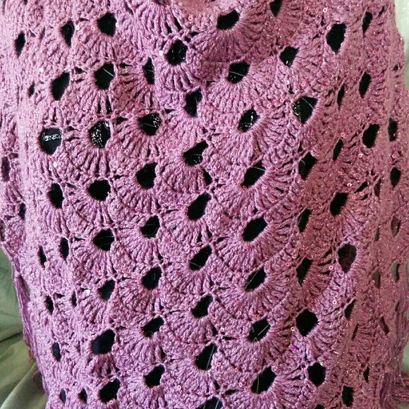 🧿 clearance sale 🧿 Metalic purple  Spring shawl - Picture 6 of 6